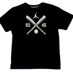 Air Jordan Men's black and white Baseball/Basketball T-shirt